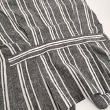 m's braque Norfolk Jacket 38 定価79200円 ストライプ リネンコットン テーラードジャケット 25SS グレー ホワイト メンズ エムズブラック【中古】6-1006M♪