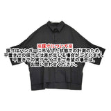 Y's Y's BORN PRODUCT THIN COTTON TWILL WIDE CUFFS SHIRT 定価30800円 ドルマンスリーブ シャツ ブラック レディース ワイズ/Yohji【中古】6-1006M♪