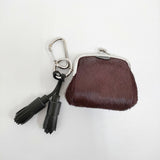 Y's 未使用 COW LEATHER METAL CLASP KEY CHARM 定価33000円 キーホルダー チャーム 26AW ボルドー レディース ワイズ/Yohji【中古】6-1006G♪