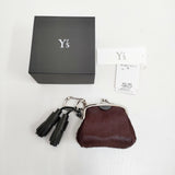 Y's 未使用 COW LEATHER METAL CLASP KEY CHARM 定価33000円 キーホルダー チャーム 26AW ボルドー レディース ワイズ/Yohji【中古】6-1006G♪