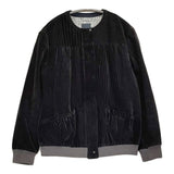 mina perhonen lampo za2355 コーデュロイ ベルベット ジャケット 定価72600円 サイズ38 ブルゾン ダークネイビー レディース ミナペルホネン【中古】6-1013T♪