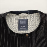 mina perhonen lampo za2355 コーデュロイ ベルベット ジャケット 定価72600円 サイズ38 ブルゾン ダークネイビー レディース ミナペルホネン【中古】6-1013T♪