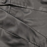 mizuiro-ind シンセティックレザーシャツジャケット 定価36300円 ワークブルゾン ジャケット 25AW ブラック レディース ミズイロインド【中古】6-1006M♪