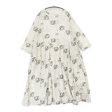 veritecoeur 野菜柄プリント ボックスタックワンピース 定価41800円 VC-2637B ワンピース 生成り レディース ヴェリテクール【中古】6-1013M♪