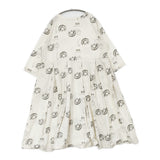 veritecoeur 野菜柄プリント ボックスタックワンピース 定価41800円 VC-2637B ワンピース 生成り レディース ヴェリテクール【中古】6-1013M♪