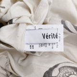 veritecoeur 野菜柄プリント ボックスタックワンピース 定価41800円 VC-2637B ワンピース 生成り レディース ヴェリテクール【中古】6-1013M♪