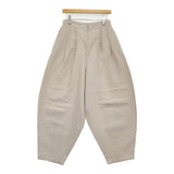 intoca. イージーパンツ バルーン リネン 日本製 サイズ1 パンツ 26SS ベージュ レディース イントゥーカ【中古】6-1006M♪