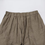 JURGEN LEHL J0162FP601 コットンリネンムラ染ワイドパンツ 定価50600円 日本製 イージー パンツ 26SS ベージュ レディース ヨーガンレール【中古】6-1006M♪