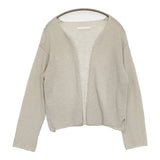 evam eva cotton linen cardigan サイズM E261K138 定価25300円 コットンリネンニット カーディガン 26SS ライトグレー レディース エヴァムエヴァ【中古】6-1013M♪
