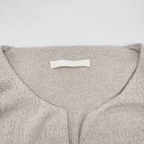 evam eva cotton linen cardigan サイズM E261K138 定価25300円 コットンリネンニット カーディガン 26SS ライトグレー レディース エヴァムエヴァ【中古】6-1013M♪