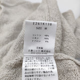 evam eva cotton linen cardigan サイズM E261K138 定価25300円 コットンリネンニット カーディガン 26SS ライトグレー レディース エヴァムエヴァ【中古】6-1013M♪
