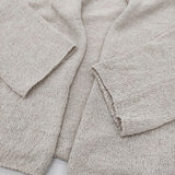 evam eva cotton linen cardigan サイズM E261K138 定価25300円 コットンリネンニット カーディガン 26SS ライトグレー レディース エヴァムエヴァ【中古】6-1013M♪