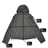 THE NORTH FACE ノベルティショートコンパクトジャケット XL NPW72631R 定価17600円 マウンテンパーカー 26AW グレー ブラック レディース ザノースフェイス【中古】6-1013M♪