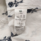 mina perhonen etude wa3547 サイズ38 コットンシルク 刺繍 ワンピース ホワイト ネイビー レディース ミナペルホネン【中古】6-1013M♪