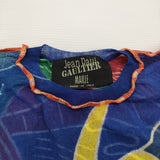 Jean Paul Gaultier 99年 武者プリントパワーネットカットソー メッシュ ヴィンテージ サイズS カットソー マルチカラー レディース ジャンポールゴルチエ【中古】6-1013M♪