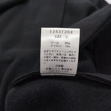 evam eva wool short coat ウールショートコート ノーカラー E253T208 サイズ2 定価48400円 コート 25AW ブラック レディース エヴァムエヴァ【中古】6-1016T♪