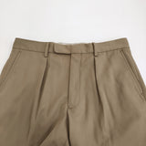 green label relaxing TWギャバジン1プリーツドレスチノパンツ ウォッシャブル 定価12980円 チノパンツ 26SS ベージュ メンズ グリーンレーベルリラクシング【中古】6-1009G♪