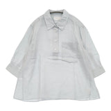 MARGARET HOWELL 新品 SOFT LINEN 589-6153204 定価33000円 リネン シャツ 26SS ライトブルー レディース マーガレットハウエル【中古】6-1013M♪