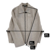 theory luxe 未使用 BRIANE MOXIE ウールカシミヤショートコート 定価74800円 サイズ38 ジャケット 24AW グレー レディース セオリーリュクス【中古】6-1013T♪