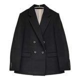 theory luxe 未使用 20周年記念 FRAMPTON2.0 GEM 定価79200円 ウールカシミヤ ダブルブレスト テーラードジャケット 24AW ブラック レディース セオリーリュクス【中古】6-1013T♪