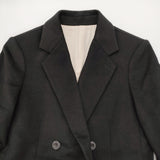 theory luxe 未使用 20周年記念 FRAMPTON2.0 GEM 定価79200円 ウールカシミヤ ダブルブレスト テーラードジャケット 24AW ブラック レディース セオリーリュクス【中古】6-1013T♪