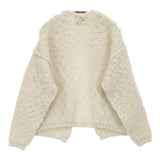 R&D.M.Co- BULKY CARDIGAN バルキー ウール 定価66000円 ドロップショルダー カーディガン オフホワイト レディース オールドマンズテーラー【中古】6-1013T♪