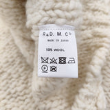 R&D.M.Co- BULKY CARDIGAN バルキー ウール 定価66000円 ドロップショルダー カーディガン オフホワイト レディース オールドマンズテーラー【中古】6-1013T♪