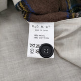 R&D.M.Co- ウールタータンチェックボタンビブ 定価49500円 プルオーバー ベスト ブラウンスチュアート レディース オールドマンズテーラー【中古】6-1013T♪