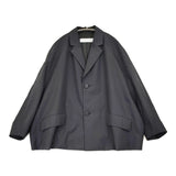 GALERIE VIE ウォッシャブルトロピカル チェスターカラージャケット 定価59400円 テーラードジャケット 26SS ネイビー系 レディース ギャルリーヴィー【中古】6-1013M♪