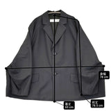 GALERIE VIE ウォッシャブルトロピカル チェスターカラージャケット 定価59400円 テーラードジャケット 26SS ネイビー系 レディース ギャルリーヴィー【中古】6-1013M♪
