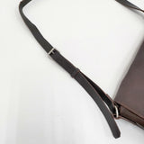 MARGARET HOWELL/PORTER オールレザー ショルダーバッグ ダークブラウン レディース マーガレットハウエル/ポーター【中古】6-1009G♪