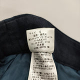 Pal'las Palace 総柄 コットン ギャザースカート サイズ0 日本製 ロングスカート ネイビー ホワイト レディース パラスパレス【中古】6-1013G♪
