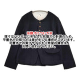 Pal'las Palace PCJK-9068C サイズ2 日本製 ウール ノーカラージャケット ネイビー レディース パラスパレス【中古】6-1016T♪