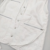 LIMI feu TORAICHI DENIM VEST 定価46200円 サイズ2 LS-Y70-077 寅壱デニム ベスト ホワイト レディース リミフゥ/Yohji【中古】6-1013M♪