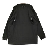 LIMI feu 青山店＆オンライン限定 DOT BUTTON REMAKE LONG SLEEVE T-SHIRT サイズ2 定価26400円 長袖Ｔシャツ カットソー ロンＴ ブラック レディース リミフゥ/Yohji【中古】6-1013M♪