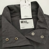 MHL. 未使用 COTTON NYLON PLAINWEAVE 595-6125201 定価47300円 サイズ2 ブルゾン 26SS チャコールグレー レディース エムエイチエル【中古】6-1013M♪