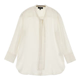 theory ボウタイブラウス Prime Georgette サイズP 定価28600円 01-6108221 TIE BLOUSE PRIME GGT ブラウス シャツ 26SS アイボリー レディース セオリー【中古】6-1013M♪