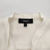 theory ボウタイブラウス Prime Georgette サイズP 定価28600円 01-6108221 TIE BLOUSE PRIME GGT ブラウス シャツ 26SS アイボリー レディース セオリー【中古】6-1013M♪
