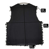 Mackintosh 新品 ニットコンビツイードジレ サイズ38 定価79200円 G5E05816 ベスト ブラック レディース マッキントッシュ【中古】6-1013M♪