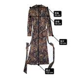 LAUREN RALPH LAUREN ペイズリーストレッチジャージーシャツドレス 定価33000円 ワンピース ネイビー ベージュ レディース ローレンラルフローレン【中古】6-1013M♪