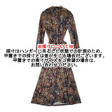 LAUREN RALPH LAUREN ペイズリーストレッチジャージーシャツドレス 定価33000円 ワンピース ネイビー ベージュ レディース ローレンラルフローレン【中古】6-1013M♪