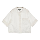 MARGARET HOWELL DOUBLE STRIPE COTTON SILK SHIRT 578-6152251 サイズ2 定価36300円 ブラウス シャツ 26SS ホワイト レディース マーガレットハウエル【中古】6-1013S♪