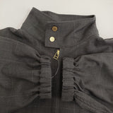 JOURNAL STANDARD L'essage スタンドカラーブルゾン 定価33000円 ブルゾン 26AW グレー レディース ジャーナルスタンダードレサージュ【中古】6-1013M♪