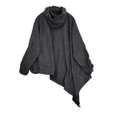 Yohji Yamamoto collections フード付きカーディガン サイズ2 定価77000円 カーディガン 25AW チャコールグレー レディース ヨウジヤマモトコレクションズ【中古】6-1016T♪
