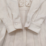 a piece of Library フリル ミレーワンピース 定価37400円 サイズ2 ドレス ワンピース 25AW アイボリー レディース アピースオブライブラリー【中古】6-1016M♪