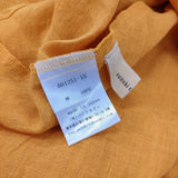 suzuki takayuki frilled blouse フリルブラウス 日本製 リネン シアー ブラウス シャツ オレンジ レディース スズキタカユキ【中古】6-1016M♪