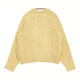 TENNE HANDCRAFTED MODERN 新品 volume sleeve alan knit pullover 定価75900円 ウールカシミヤ セーター ニット イエロー レディース テンハンドクラフテッドモダン【中古】6-1016T♪