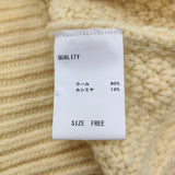 TENNE HANDCRAFTED MODERN 新品 volume sleeve alan knit pullover 定価75900円 ウールカシミヤ セーター ニット イエロー レディース テンハンドクラフテッドモダン【中古】6-1016T♪