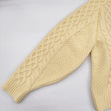 TENNE HANDCRAFTED MODERN 新品 volume sleeve alan knit pullover 定価75900円 ウールカシミヤ セーター ニット イエロー レディース テンハンドクラフテッドモダン【中古】6-1016T♪