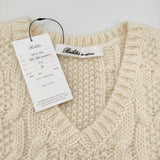 Bilitis dix-sept ans 新品 Cable Knit Vest サイズ36 定価33000円 2914-641 ケーブルニット ベスト 24AW オフホワイト レディース ビリティス ディ セッタン【中古】6-1016T♪#
